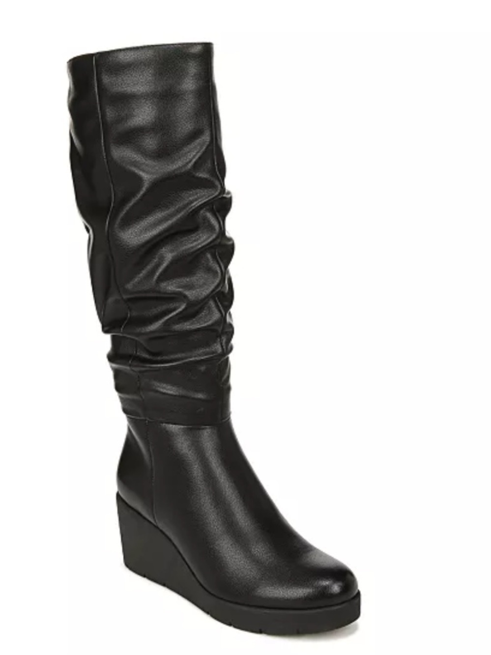 Soul Naturalizer Knee High Wedge Ruched Boots Size 9 NWOT